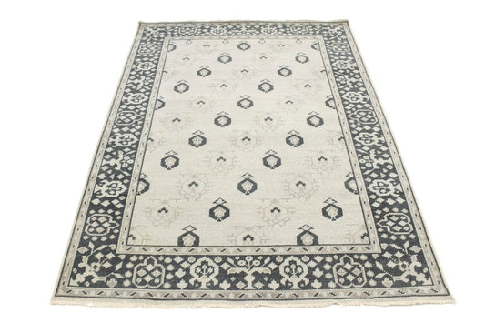 Cream Floral Transitional 5X7 Oriental Rug