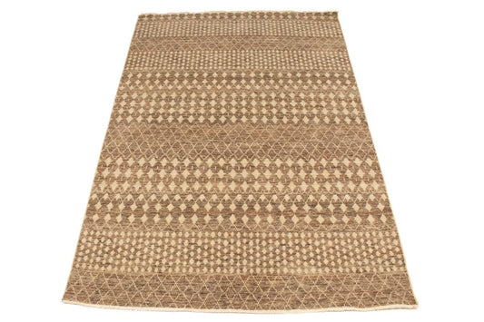 Brown & Cream Transitional Floral 6X9 Oriental Rug