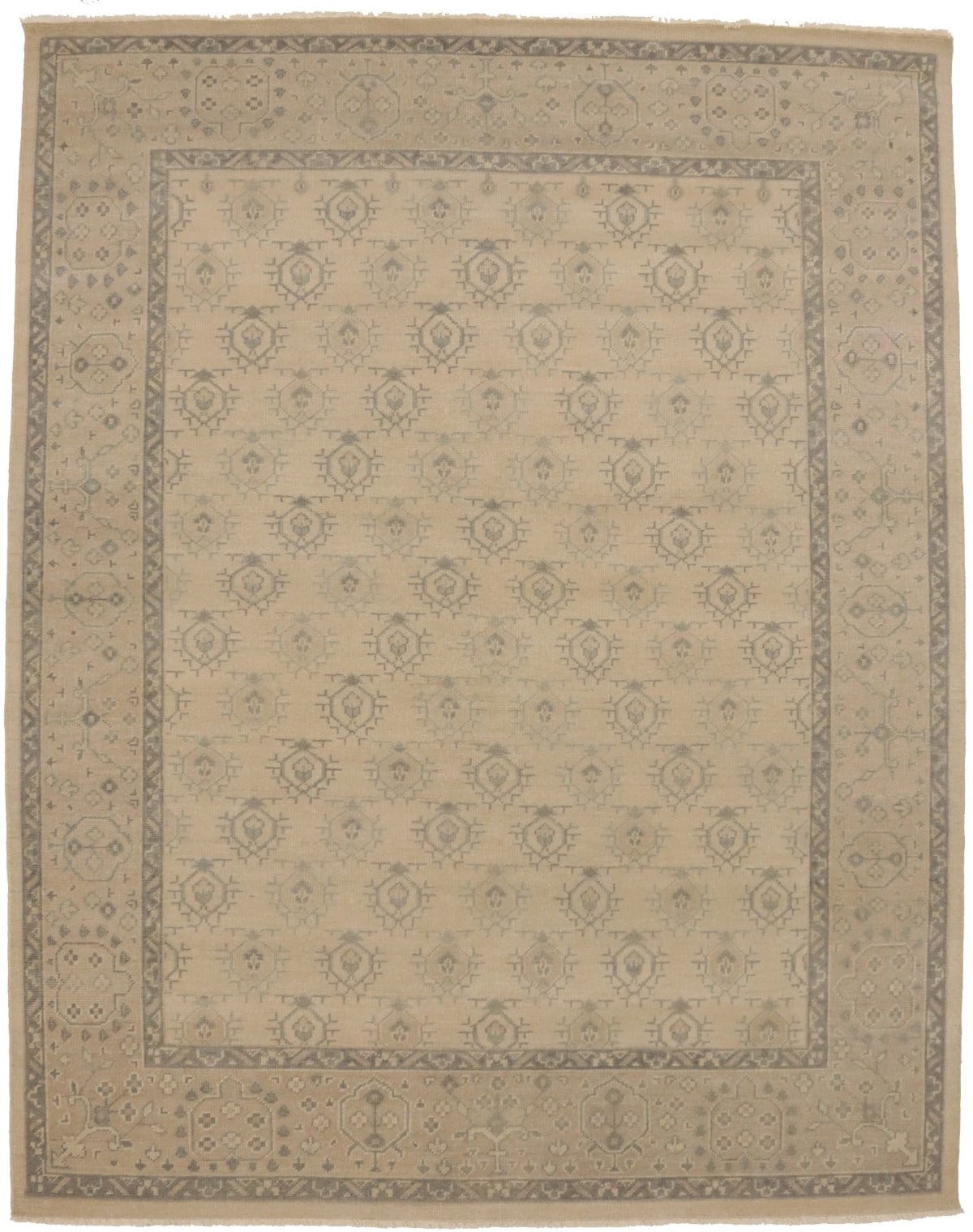 Beige Floral Transitional 8X10 Oriental Rug