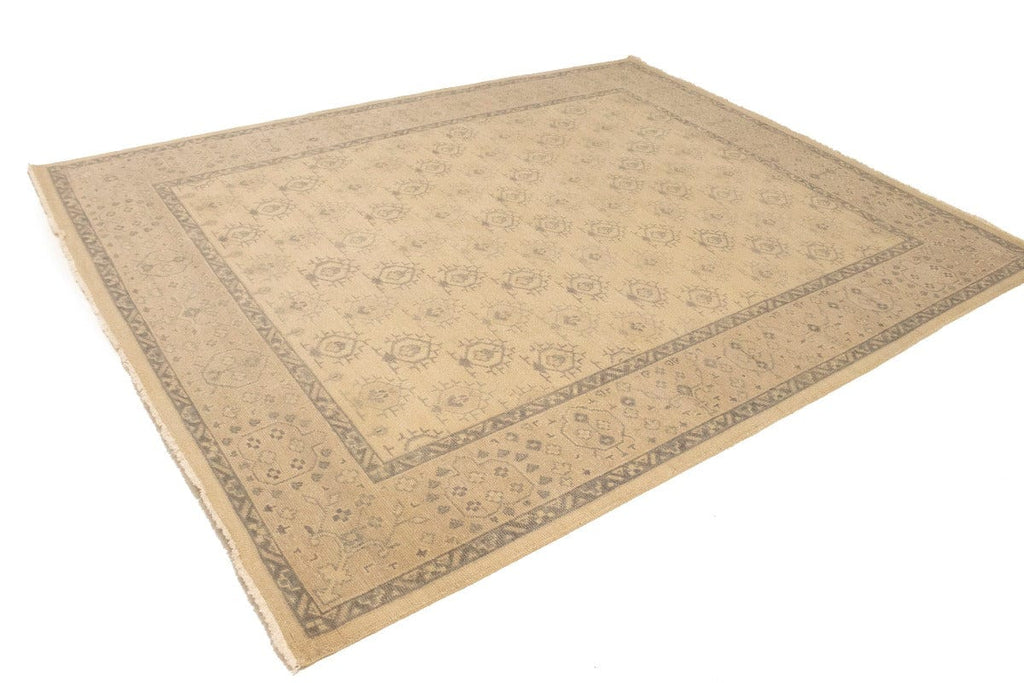 Beige Floral Transitional 8X10 Oriental Rug