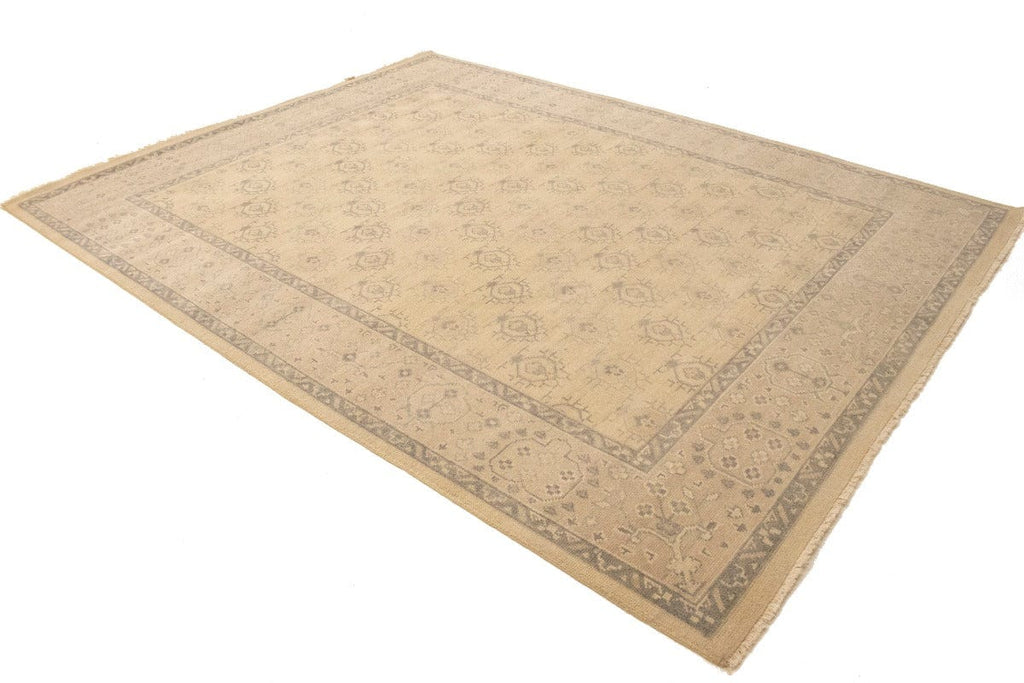 Beige Floral Transitional 8X10 Oriental Rug