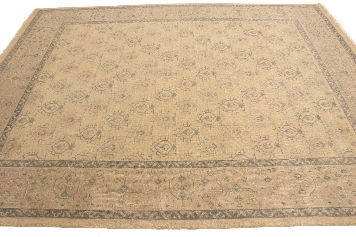 Beige Floral Transitional 8X10 Oriental Rug