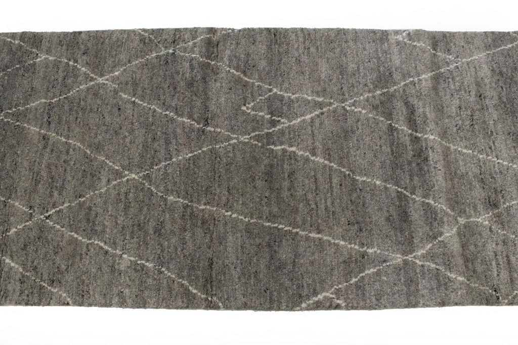 Gray Tribal 3X8 Moroccan Oriental Runner Rug