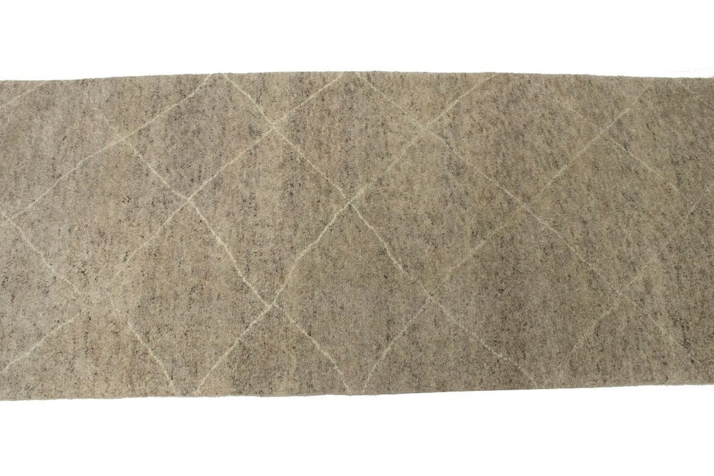 Beige Tribal 3X8 Moroccan Oriental Runner Rug