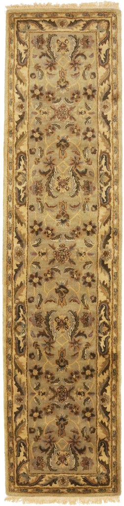 Khaki Floral Modern 2'5X10 Hand-Tufted Runner Rug