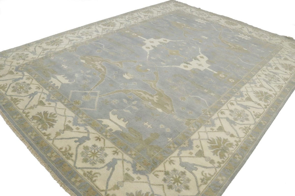 Gray Floral 10'5X14 Oushak Oriental Rug