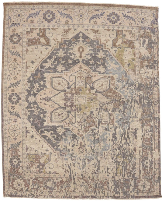 Floral Heriz Serapi 8X10 Transitional Oriental Rug