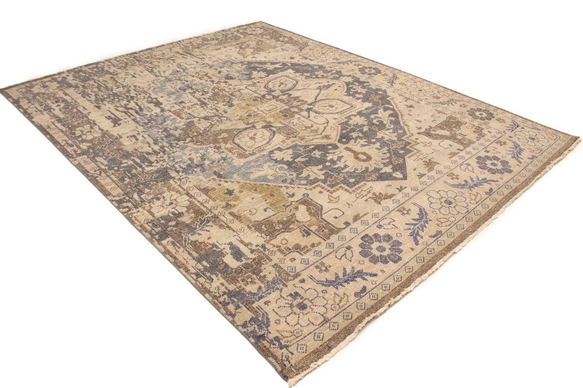 Floral Heriz Serapi 8X10 Transitional Oriental Rug