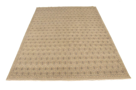 Muted Beige Floral 9X12 Chobi Oushak Oriental Rug