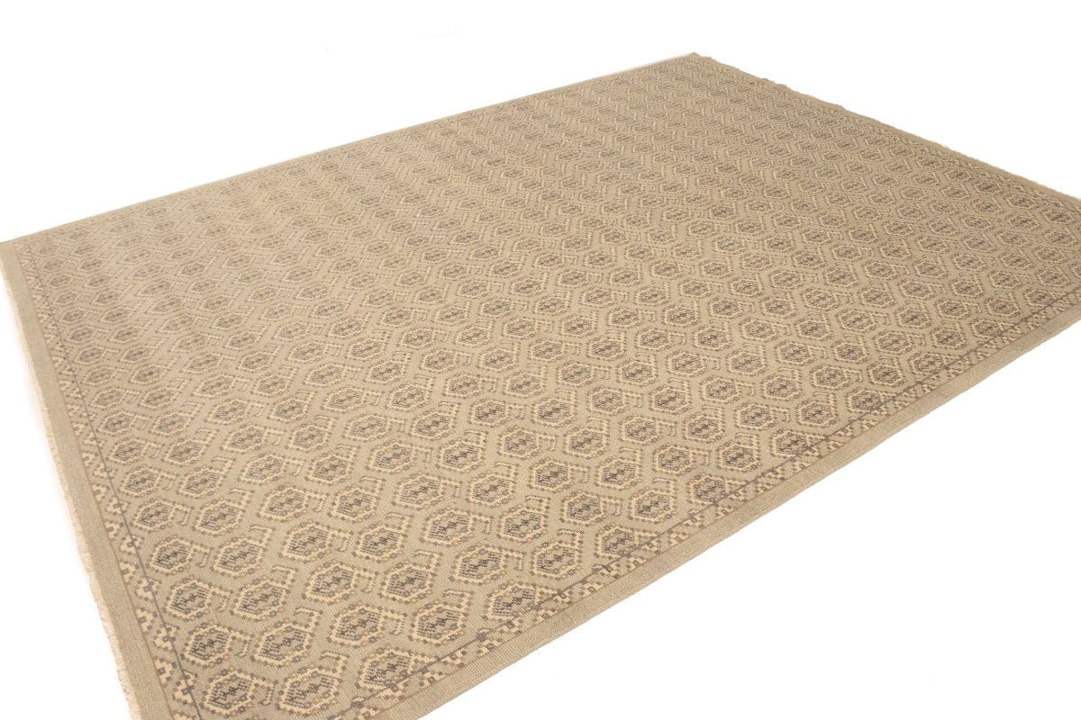 Muted Beige Floral 9X12 Chobi Oushak Oriental Rug