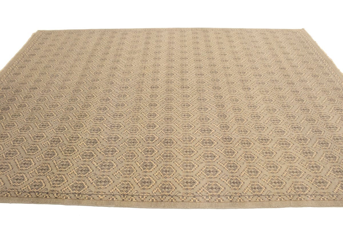 Muted Beige Floral 9X12 Chobi Oushak Oriental Rug