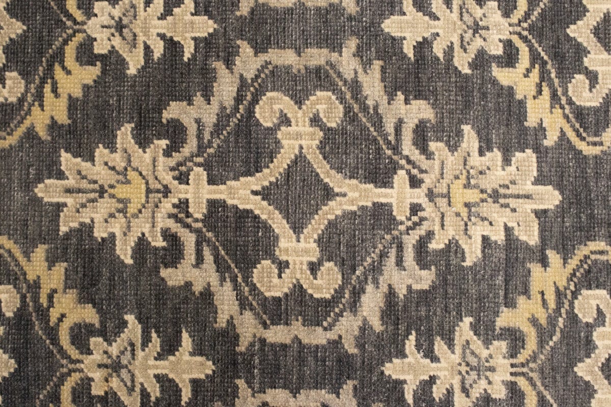 Brownish Gray Transitional Floral 8X10 Oriental Rug