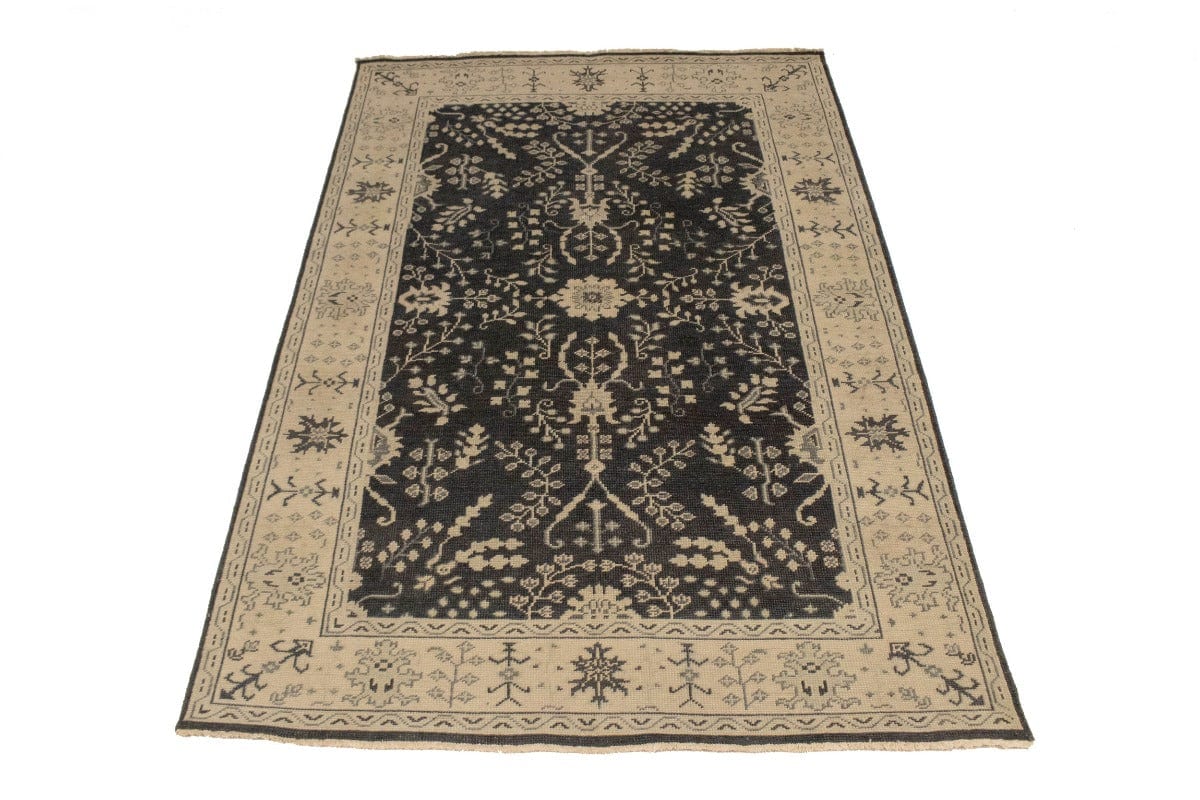 Charcoal Transitional Floral 6X9 Oriental Rug