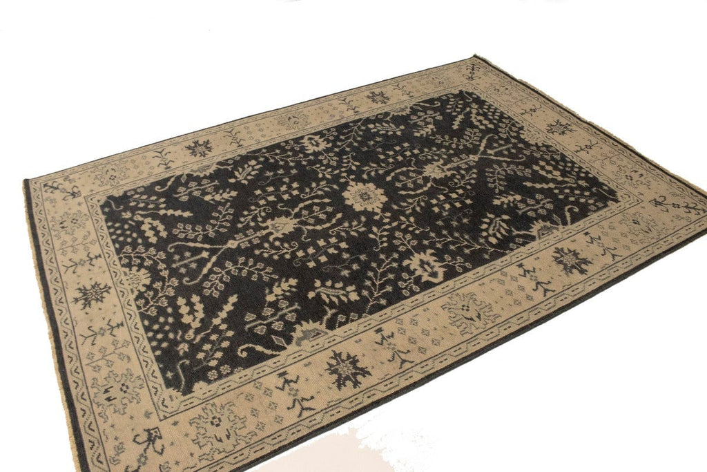 Charcoal Transitional Floral 6X9 Oriental Rug