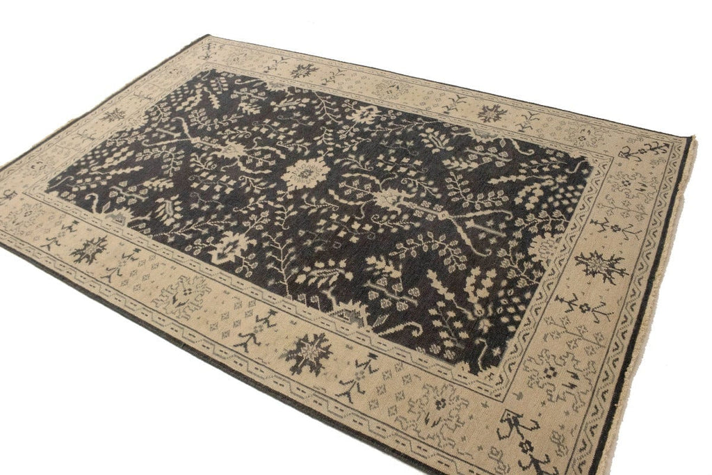 Charcoal Transitional Floral 6X9 Oriental Rug