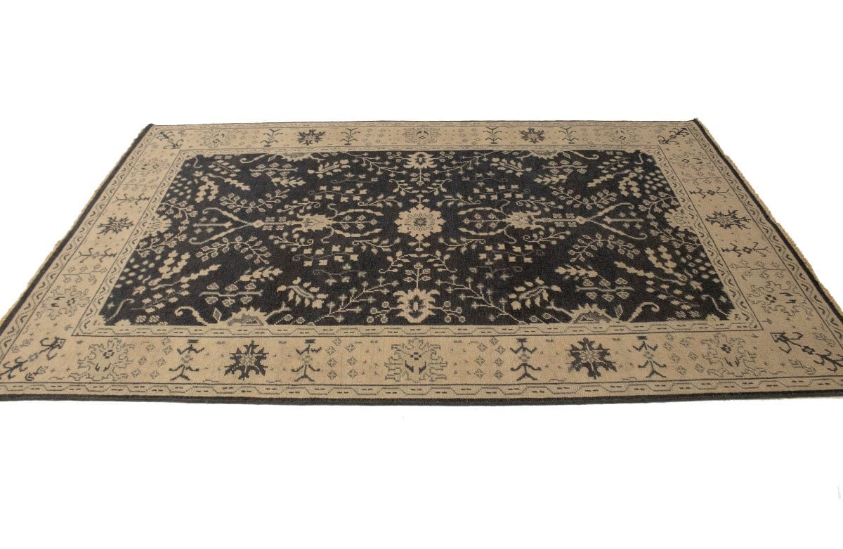 Charcoal Transitional Floral 6X9 Oriental Rug