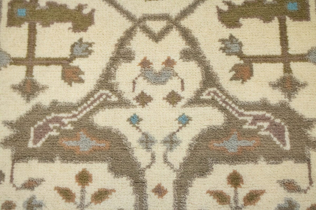 Cream Floral 3X5 Oushak Oriental Rug