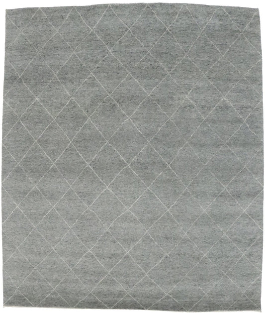 Gray Geometric 8X10 Moroccan Oriental Rug