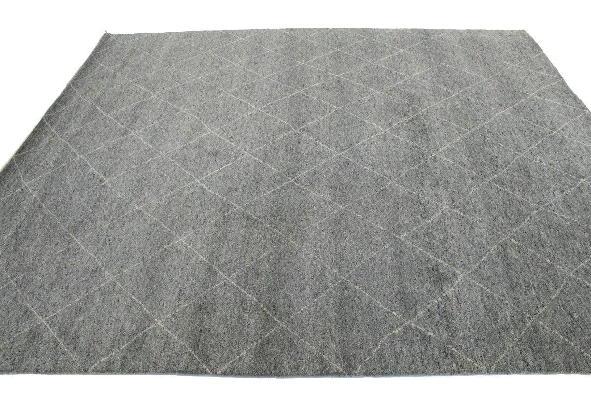 Gray Geometric 8X10 Moroccan Oriental Rug