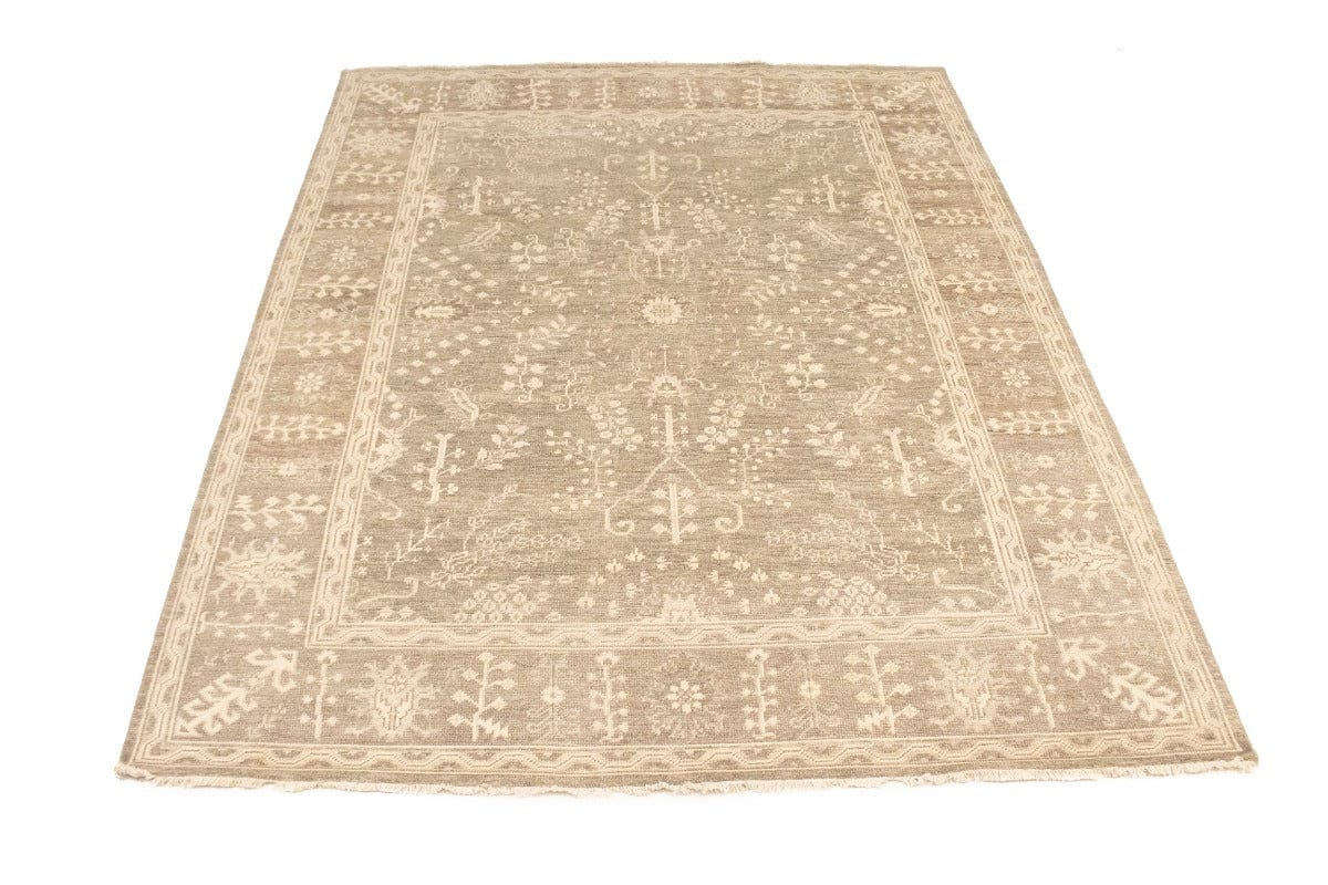 Brown/Tan Floral 8X10 Transitional Oriental Rug