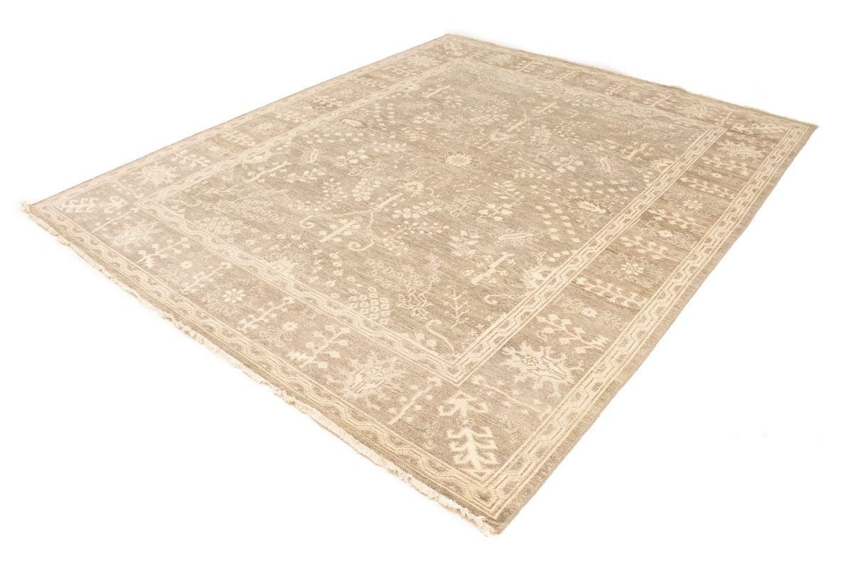 Brown/Tan Floral 8X10 Transitional Oriental Rug