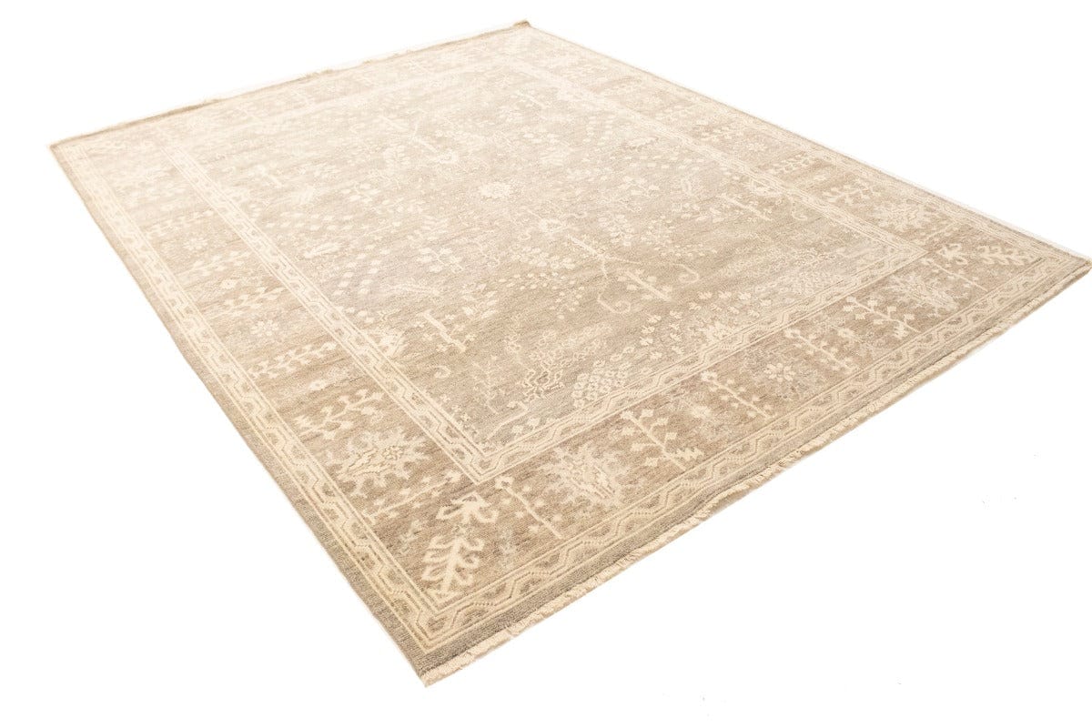 Brown/Tan Floral 8X10 Transitional Oriental Rug