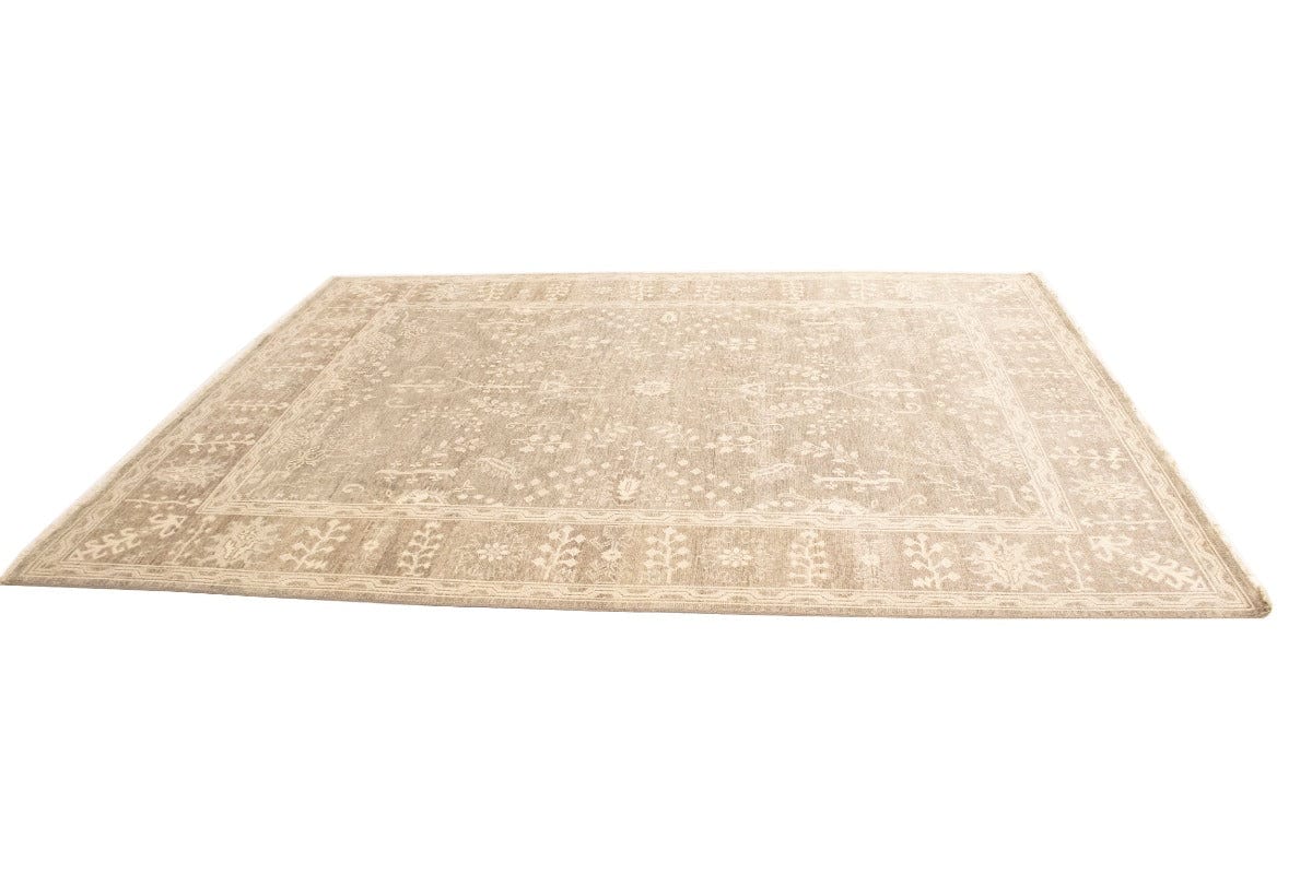 Brown/Tan Floral 8X10 Transitional Oriental Rug