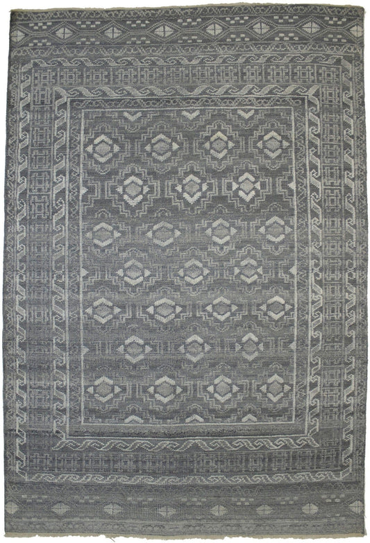 Gray Transitional Geometric 6X9 Oriental Rug