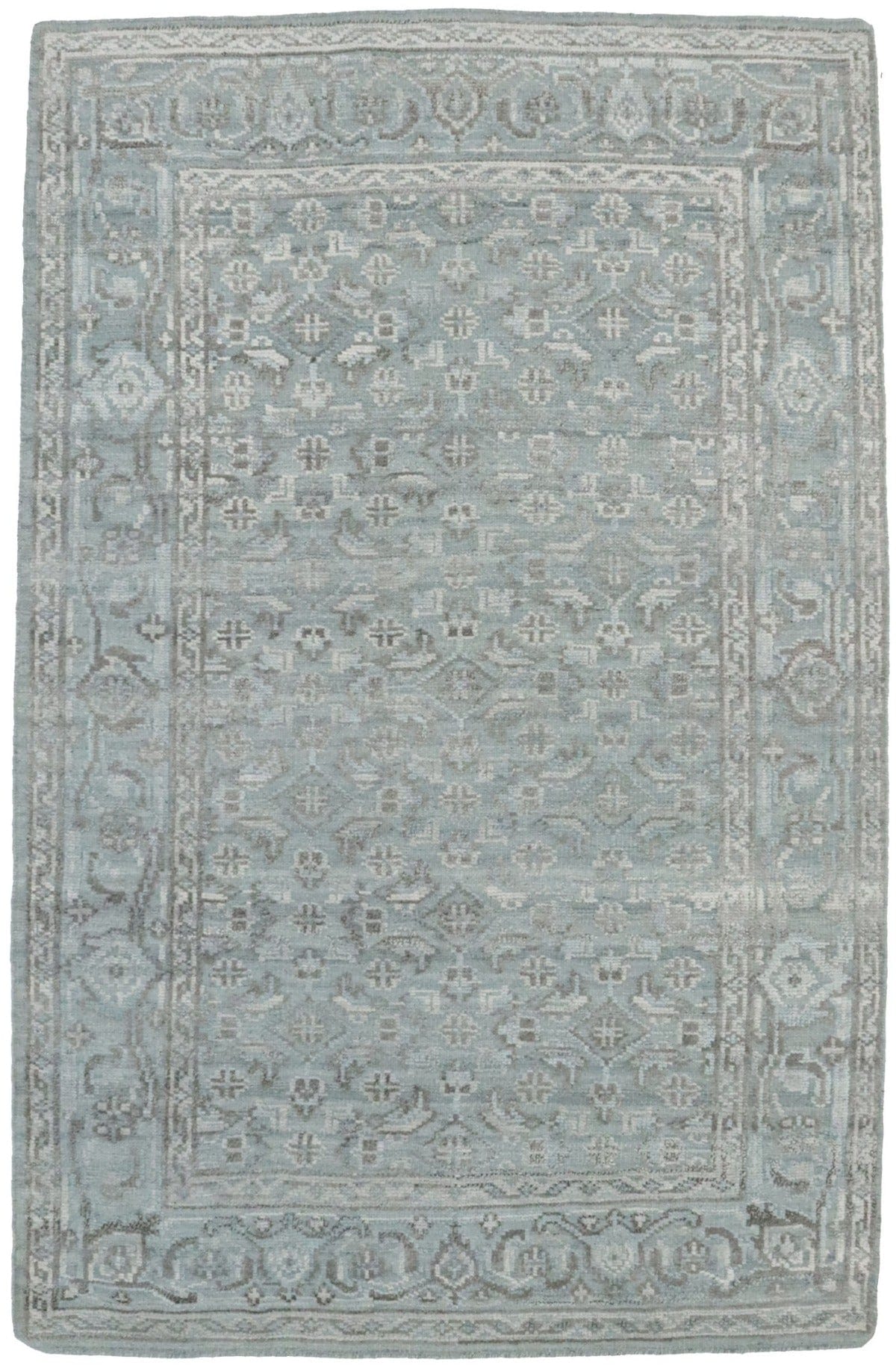 Gray Floral 5X8 Modern Oriental Rug