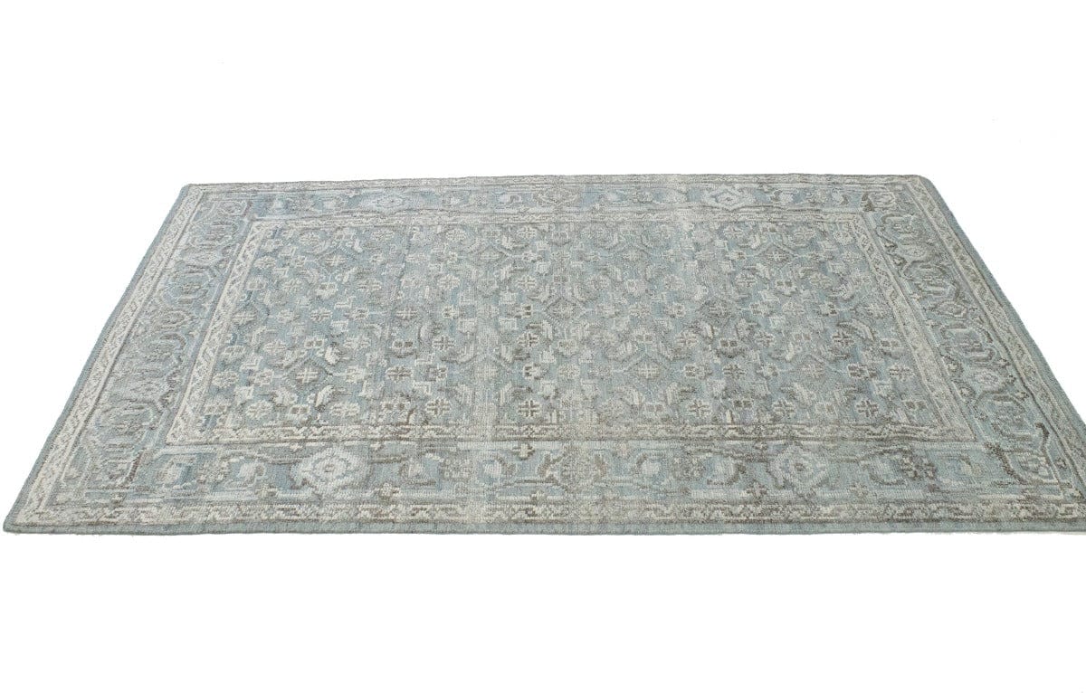 Gray Floral 5X8 Modern Oriental Rug