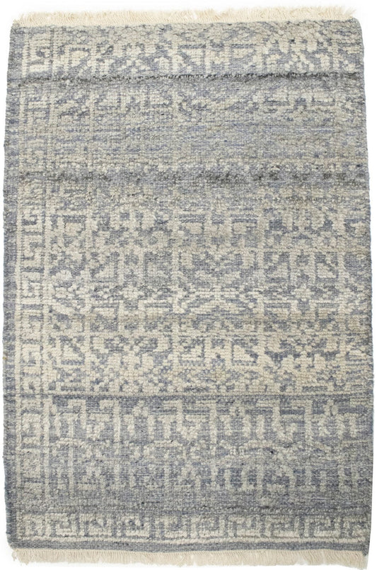 Cream Gray Geometric 2X3 Modern Oriental Rug