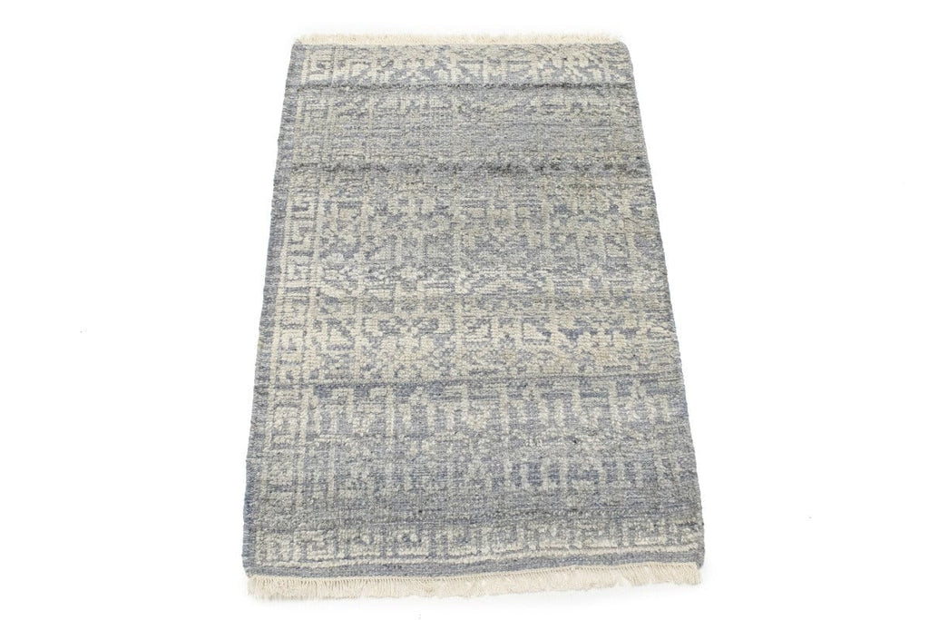 Cream Gray Geometric 2X3 Modern Oriental Rug