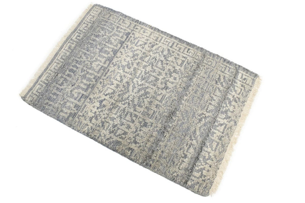 Cream Gray Geometric 2X3 Modern Oriental Rug