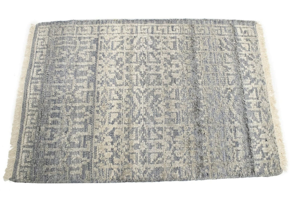 Cream Gray Geometric 2X3 Modern Oriental Rug