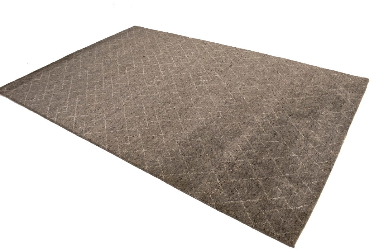 Gray Geometric 6X9 Moroccan Oriental Rug