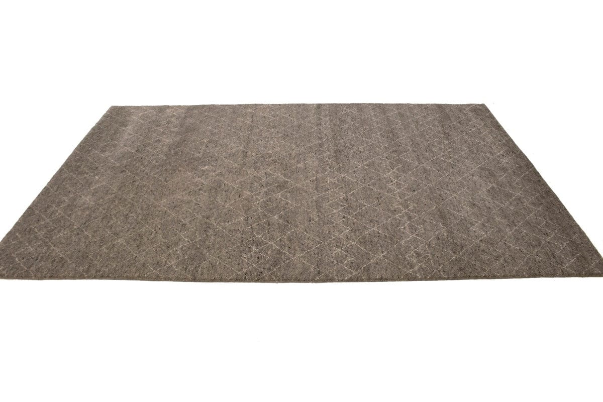 Gray Geometric 6X9 Moroccan Oriental Rug