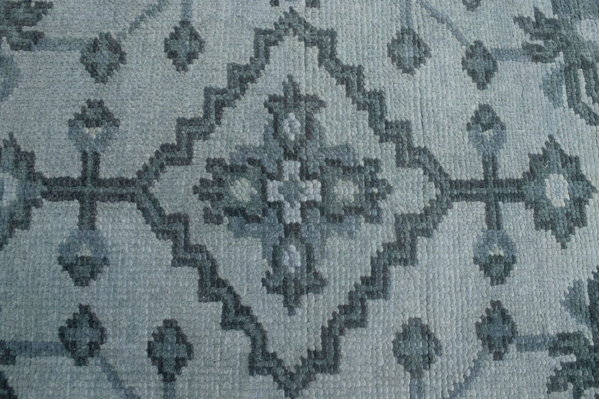 Muted Gray Floral 2X3 Chobi Oushak Oriental Rug