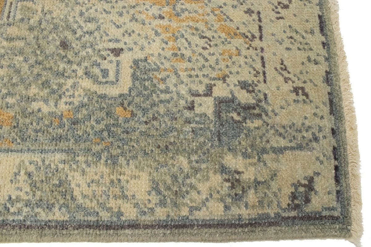 Muted Distressed Heriz 2X3 Transitional Oriental Rug