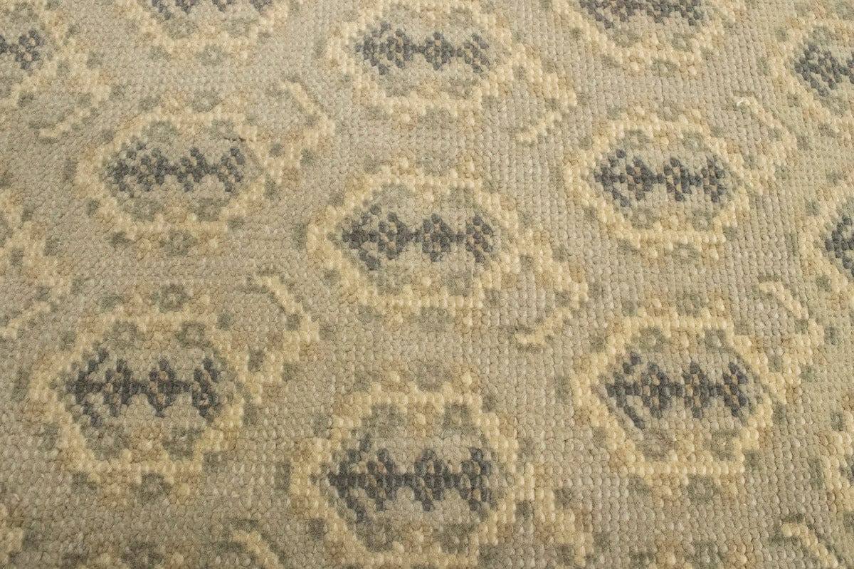 Muted Beige Floral 2X3 Chobi Oushak Oriental Rug