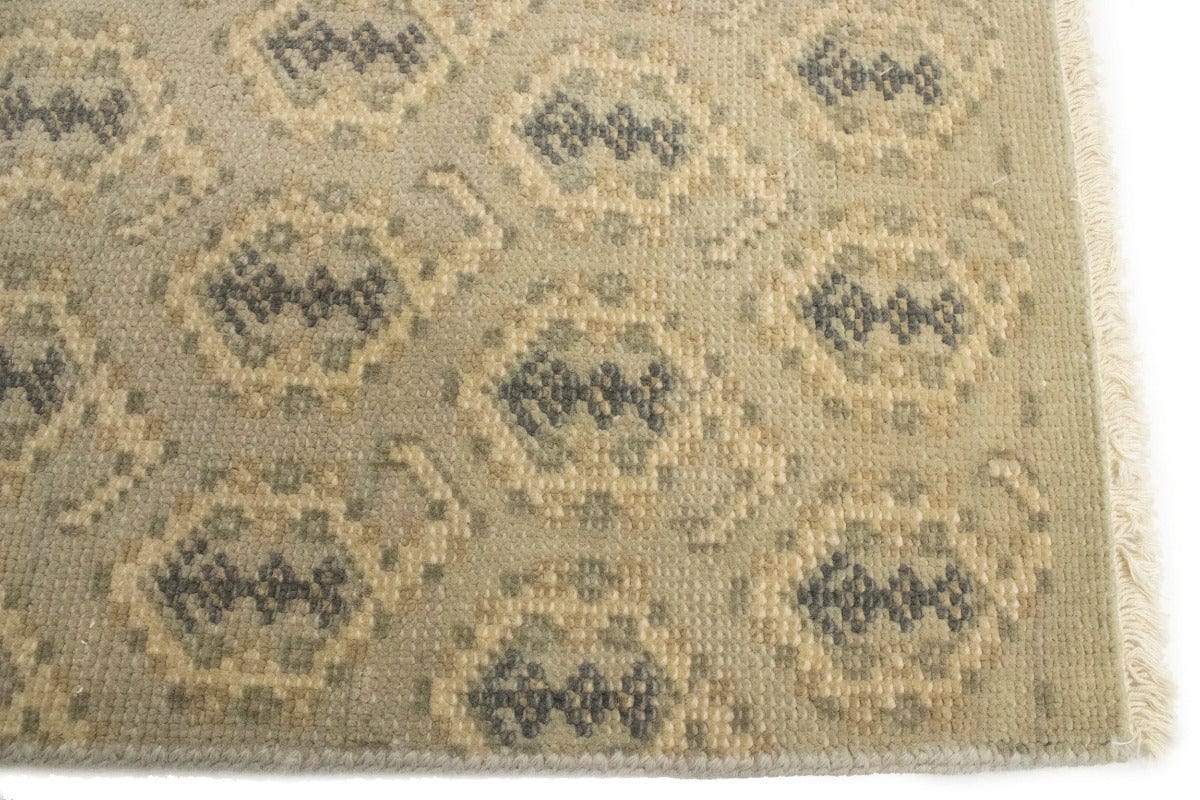 Muted Beige Floral 2X3 Chobi Oushak Oriental Rug