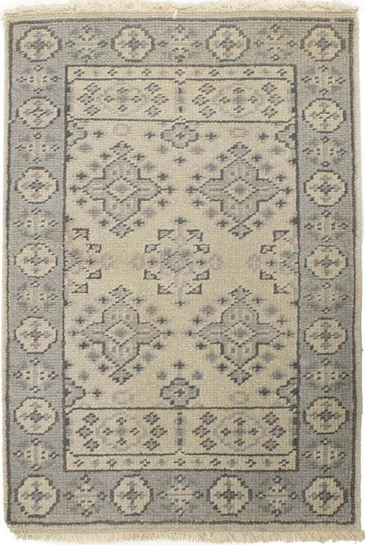 Muted Cream Floral 2X3 Chobi Oushak Oriental Rug