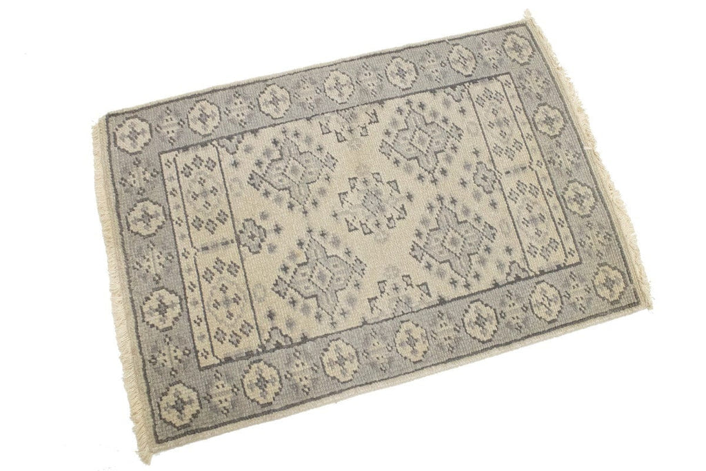 Muted Cream Floral 2X3 Chobi Oushak Oriental Rug