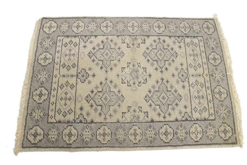 Muted Cream Floral 2X3 Chobi Oushak Oriental Rug