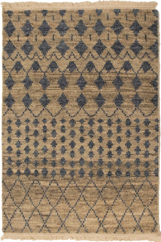 Khaki/Beige Geometric Modern 2X3 Transitional Oriental Rug