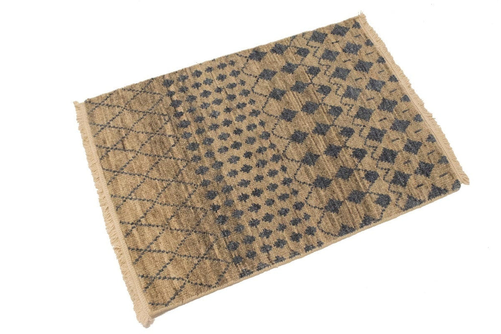 Khaki/Beige Geometric Modern 2X3 Transitional Oriental Rug