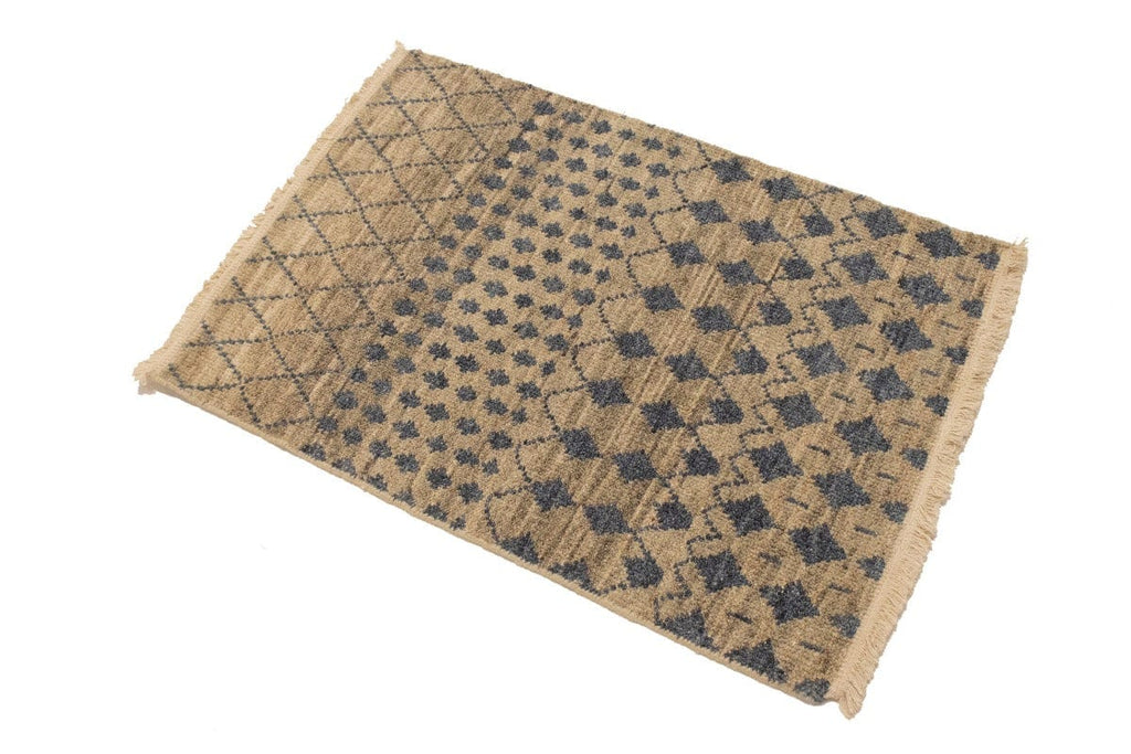Khaki/Beige Geometric Modern 2X3 Transitional Oriental Rug