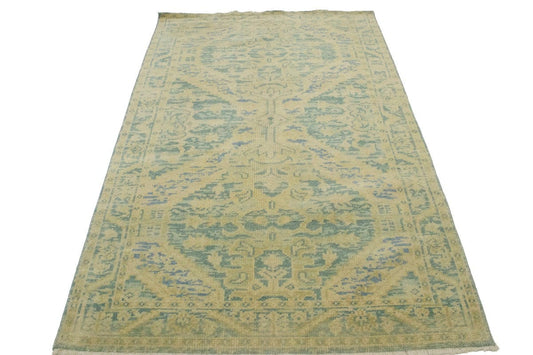 Green Transitional Floral 5X8 Oriental Rug