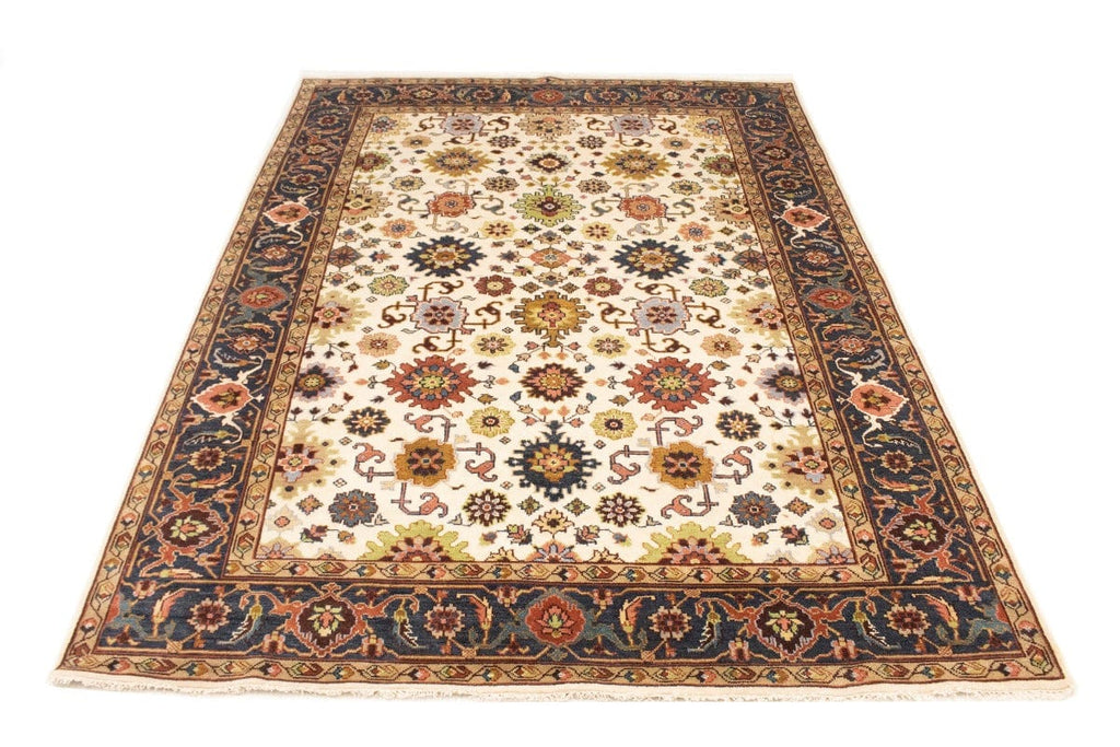 Cream Floral 9X12 Indo-Mahal Oriental Rug