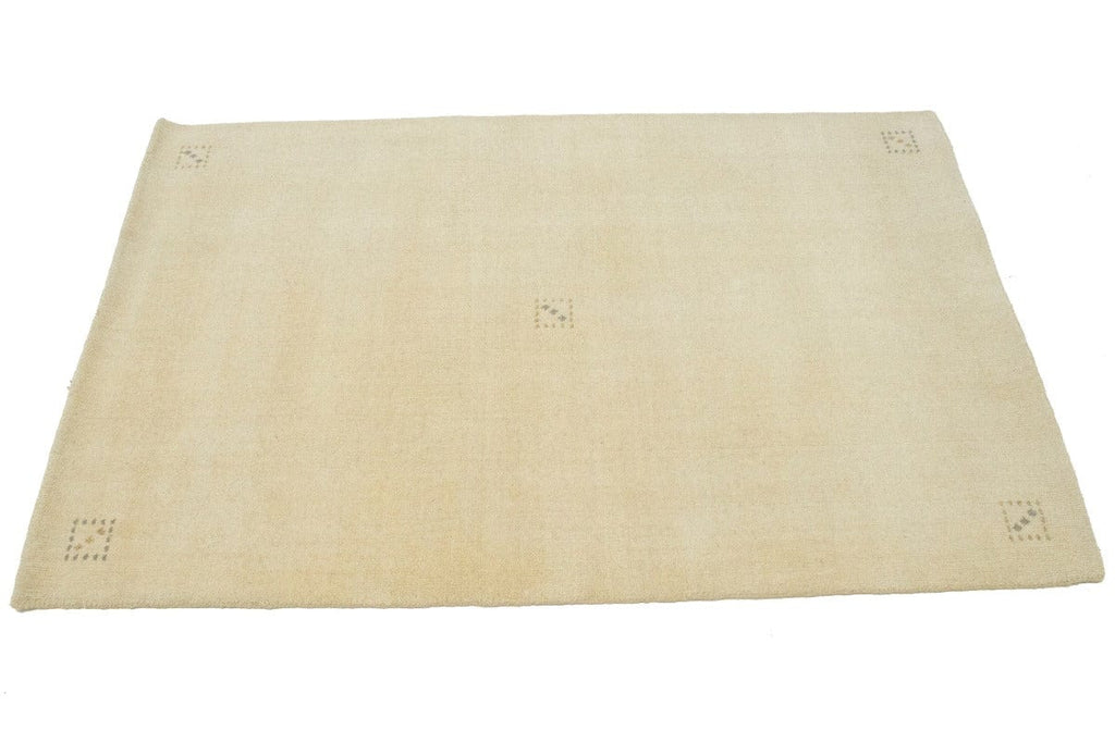 Solid Cream 3X5 Oriental Modern Rug