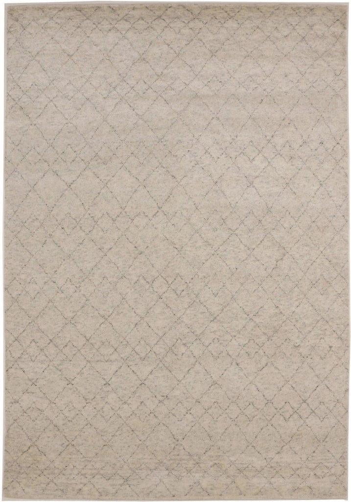 Beige Geometric 6X9 Moroccan Oriental Rug